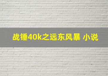 战锤40k之远东风暴 小说